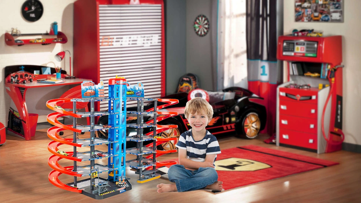 Garaż Wielopoziomowy XXXL 6 Piętrowy Parking na Resoraki 10 Autek Metalowych 92822