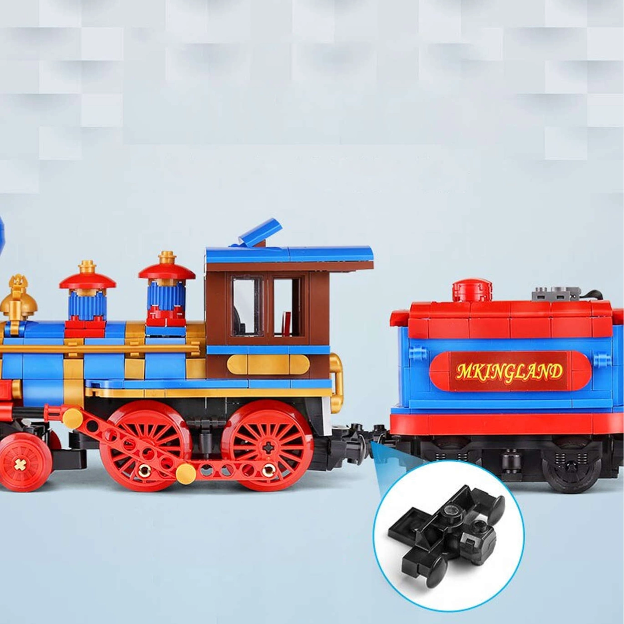 Klocki Technic Sterowana Kolejka elektryczna z wagonami RC Mould King 12004