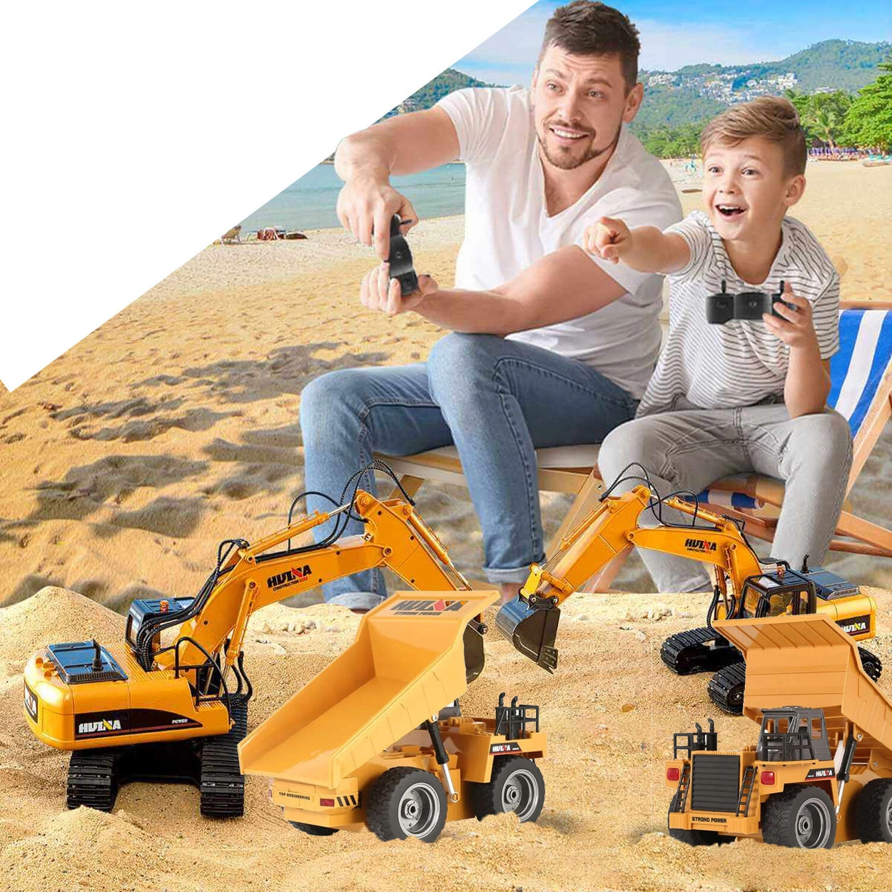 Zdalnie Sterowana Wywrotka 4x4 Samochód Ciężarowy 1:18