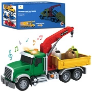 Auto Śmieciarka Duża Ciężarówka z Efektami do segregowania odpadów 1:12