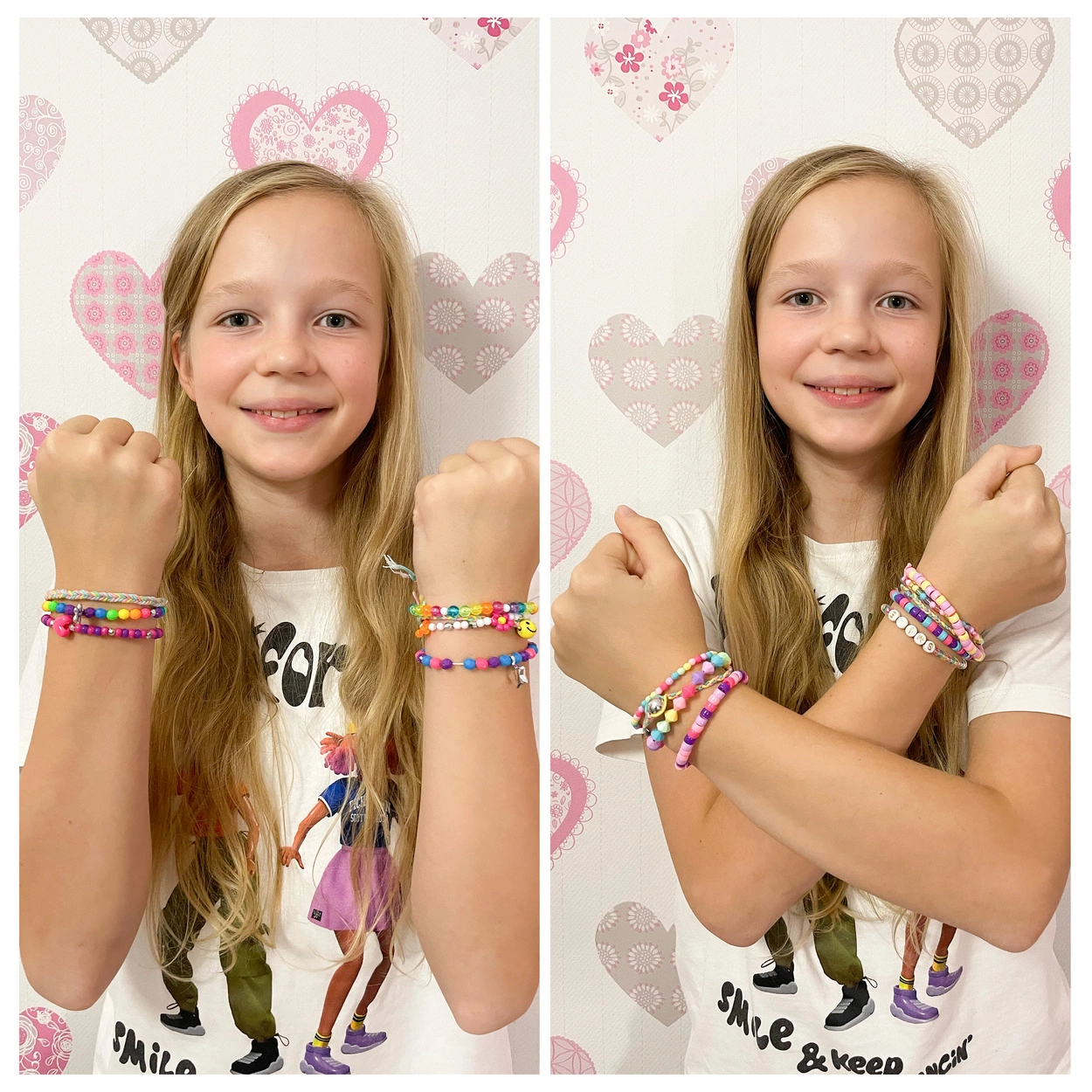 Koraliki do Bransoletek Biżuterii Literki Buźki Emoji Duży Zestaw w Walizce