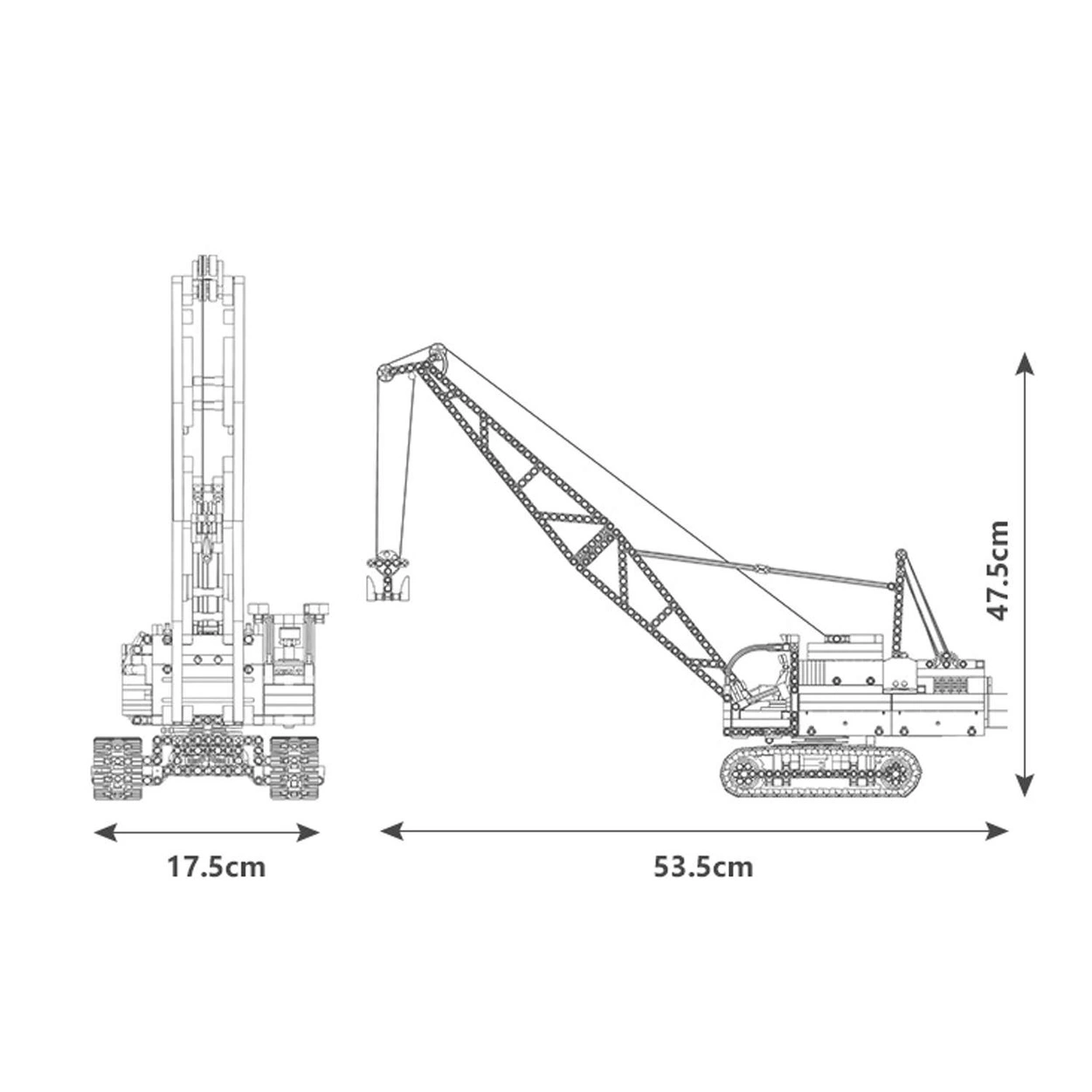 Klocki Technic Dźwig Gąsienicowy Żuraw Zdalnie Sterowany