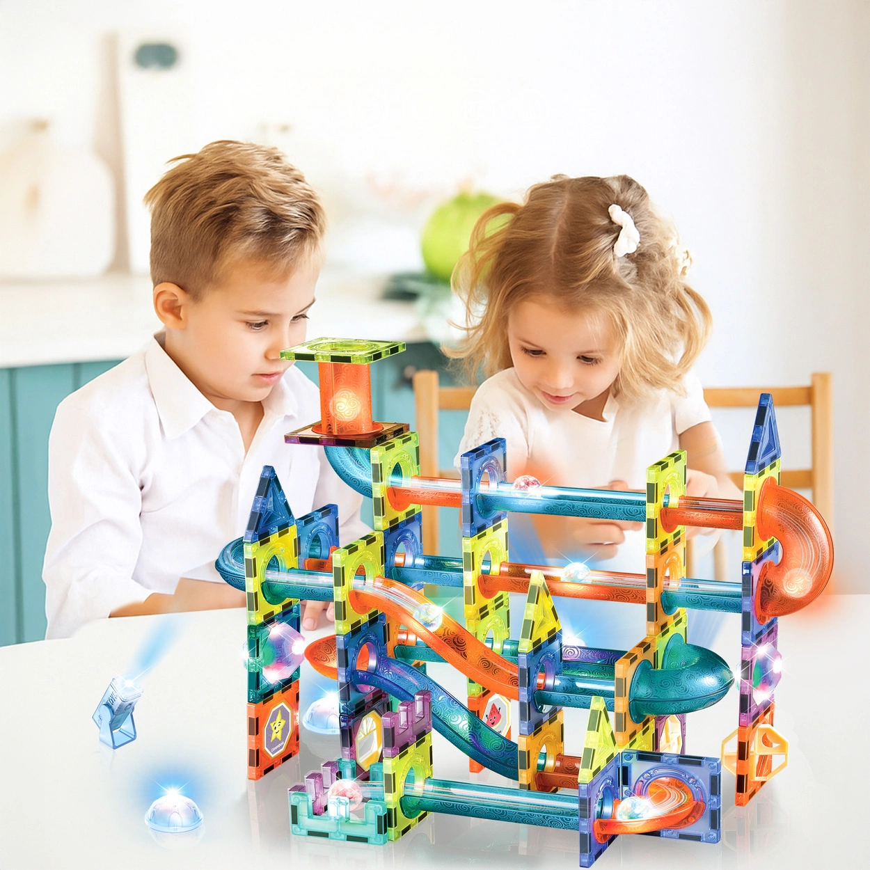 Klocki Magnetyczne - Light Magnetic Blocks 110 elementów