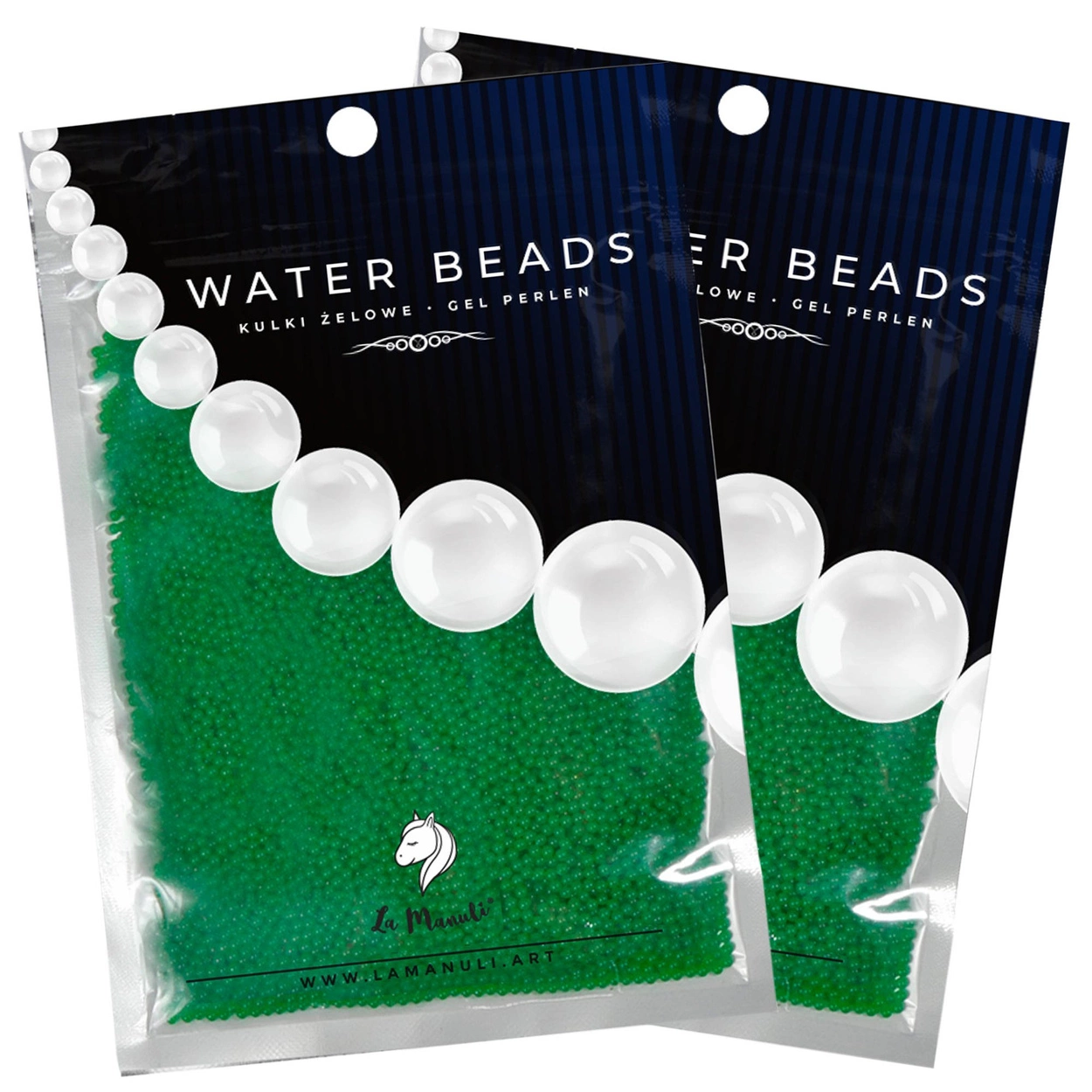 Kulki wodne, żelowe La Manuli - kryształowo-zielone