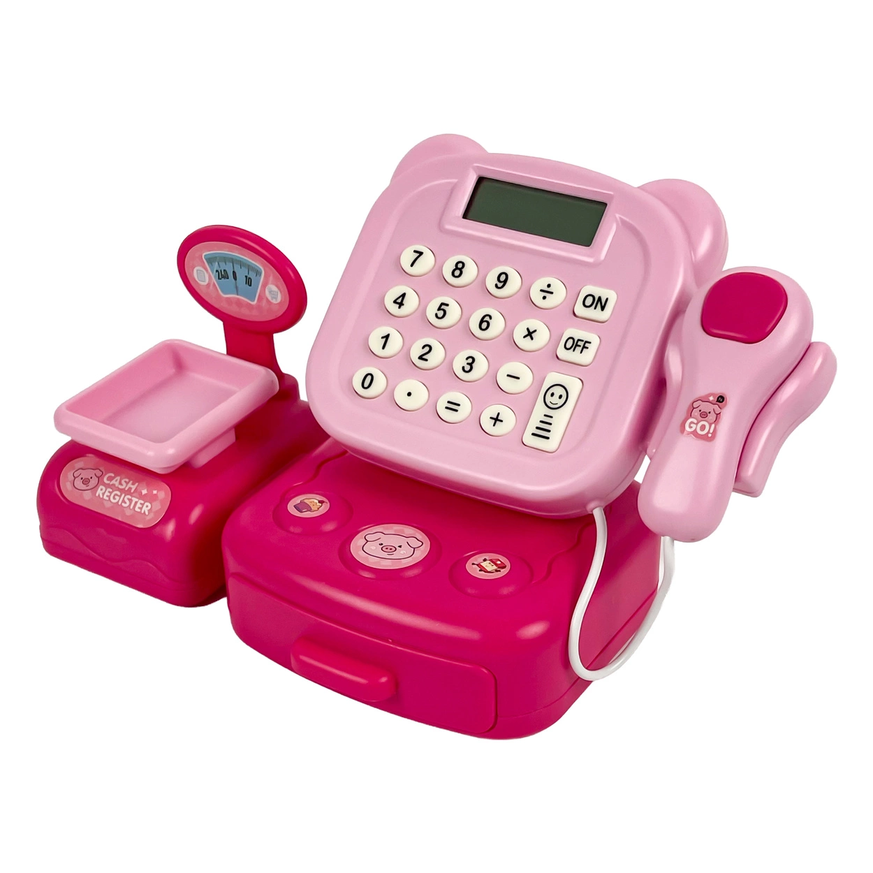 Interaktywna Kasa Fiskalna dla Dzieci Sklepowa Waga Skaner Koszyk Monety