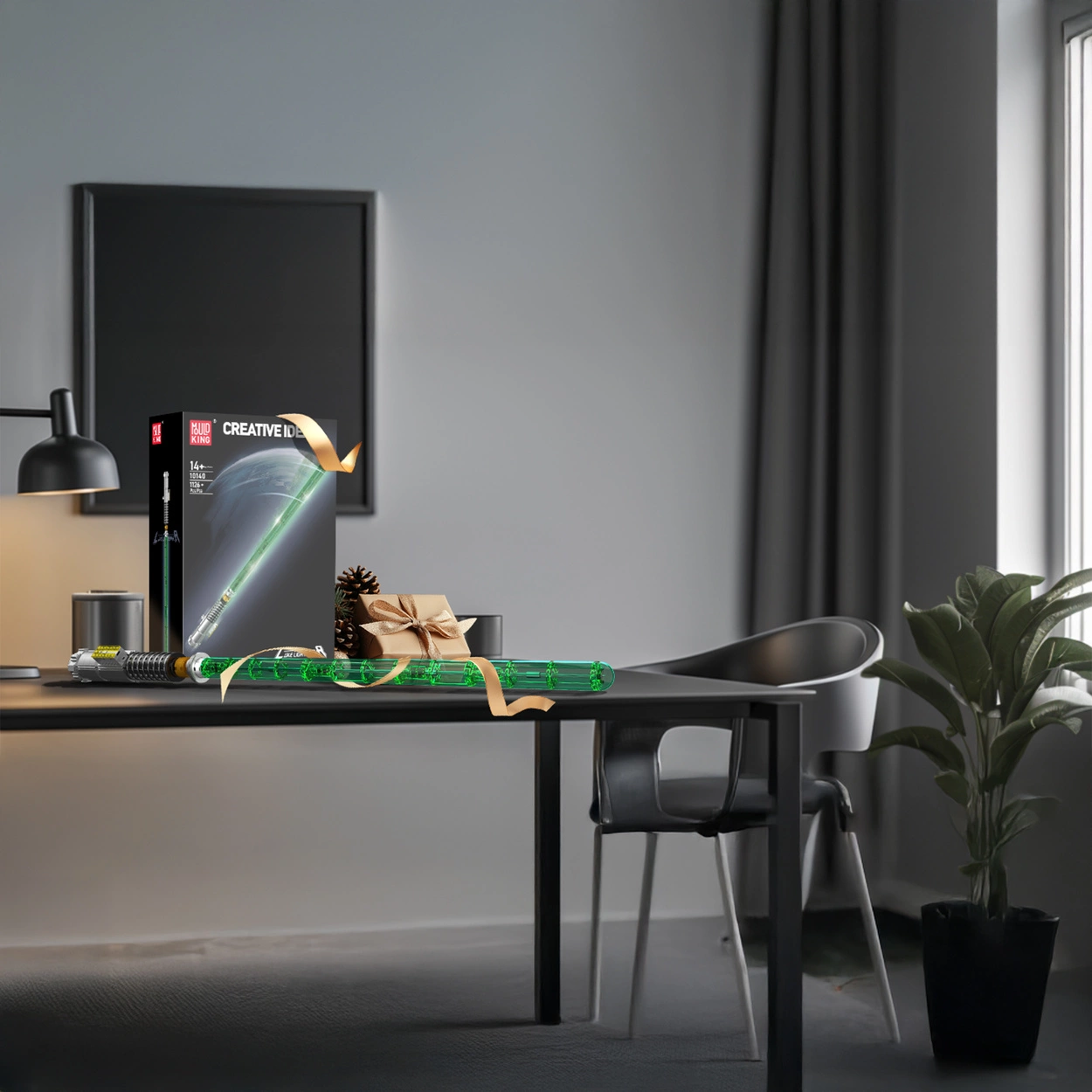 Zielony Miecz Świetlny – Świecący Model Kolekcjonerski z 1089 Elementów