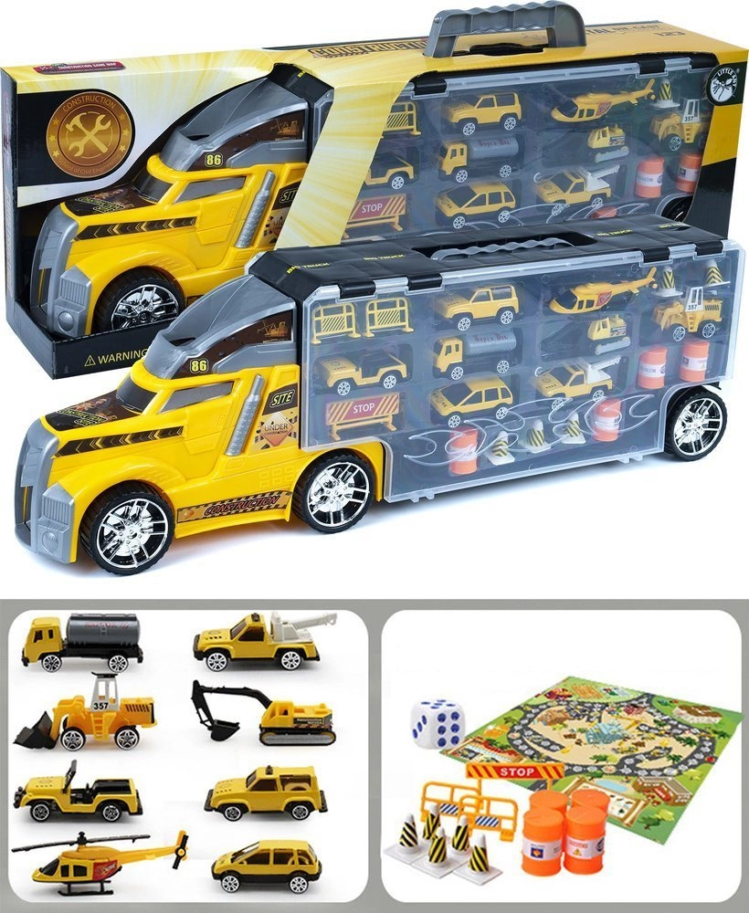 Transporter Ciężarówka Z Resorakami Laweta + WYRZUTNIA