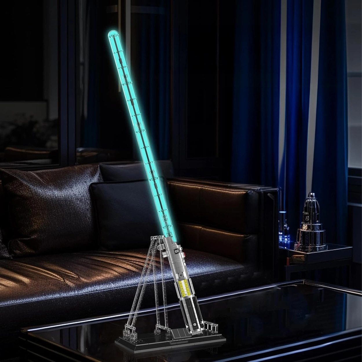 Niebieski Miecz Świetlny – Świecący Model Kolekcjonerski z 1089 Elementów