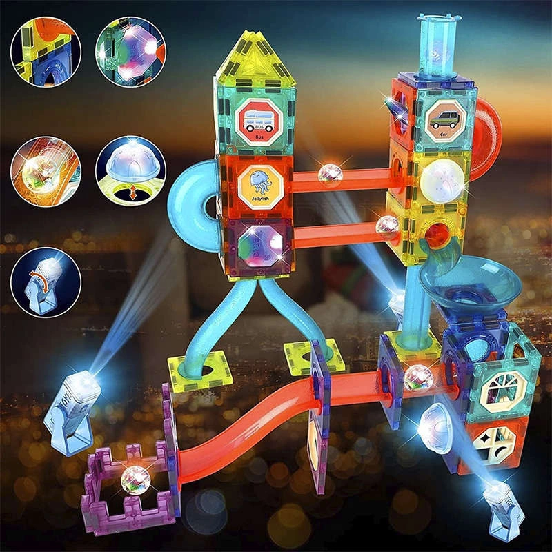 Klocki Magnetyczne - Light Magnetic Blocks 49 elementów