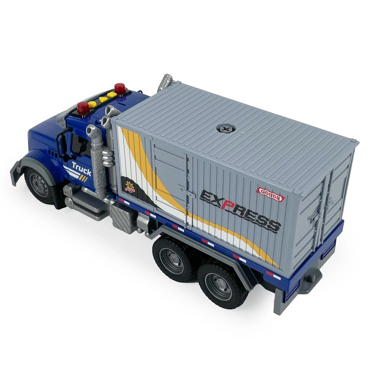 Duża Ciężarówka Kontenerowa Interaktywna z Napędem Dźwięki Światła Dym 1:10