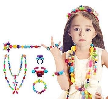 Zestaw drewnianych koralików bransoletki kwiatki