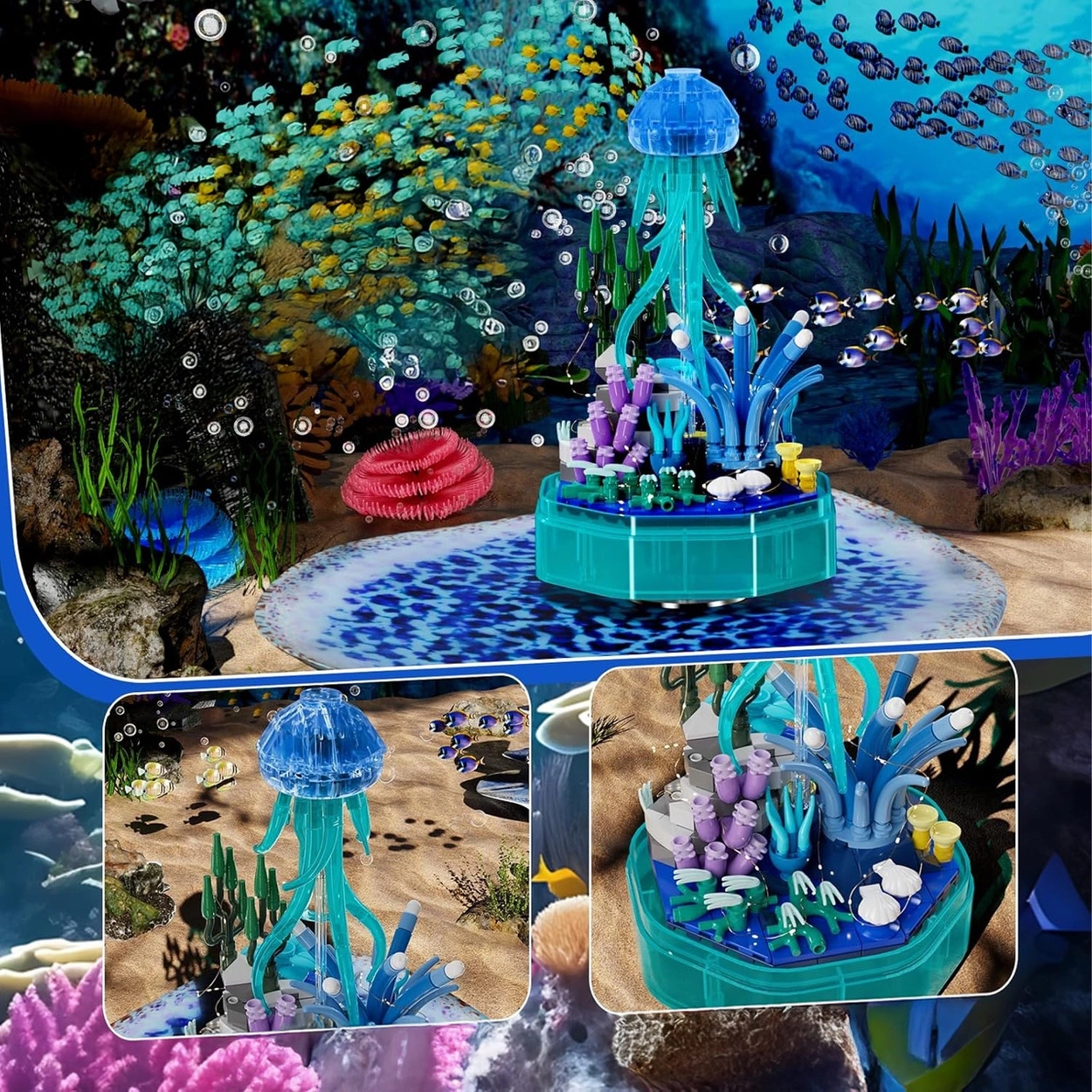 Pozytywka z Meduzą 424 Klocki Świecąca Dekoracja