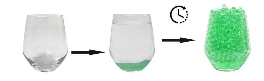 Kulki wodne, żelowe La Manuli - kryształowo-zielone