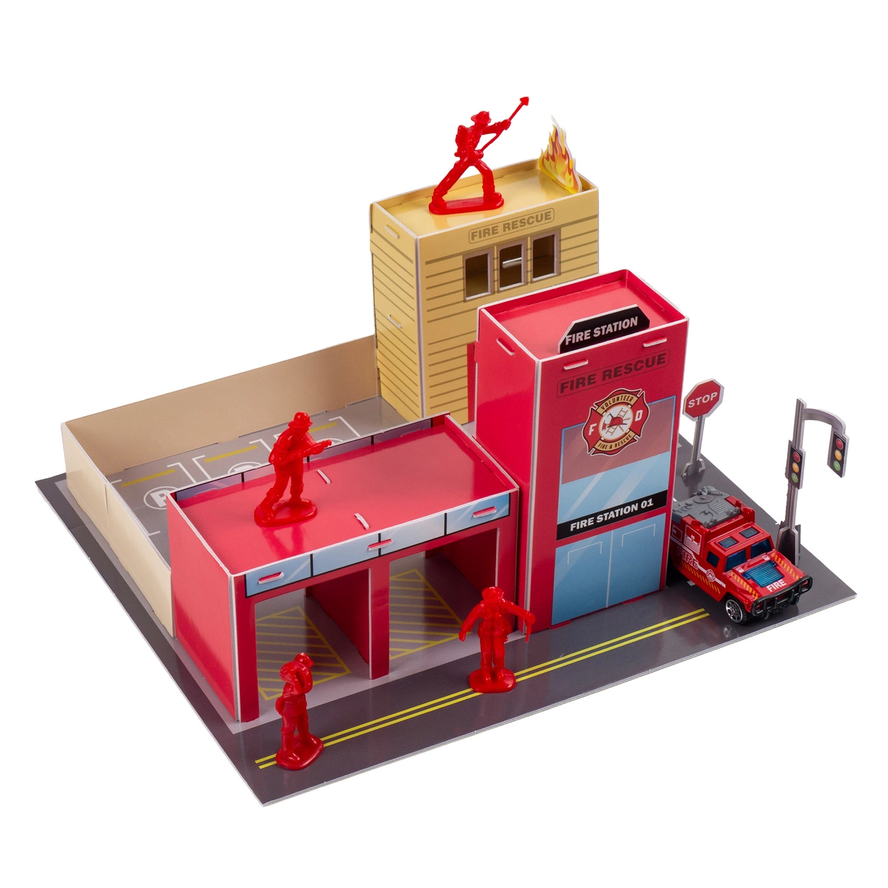Straż Pożarna Puzzle 3D dla Dzieci z Resorakiem Trójwymiarowa Układanka