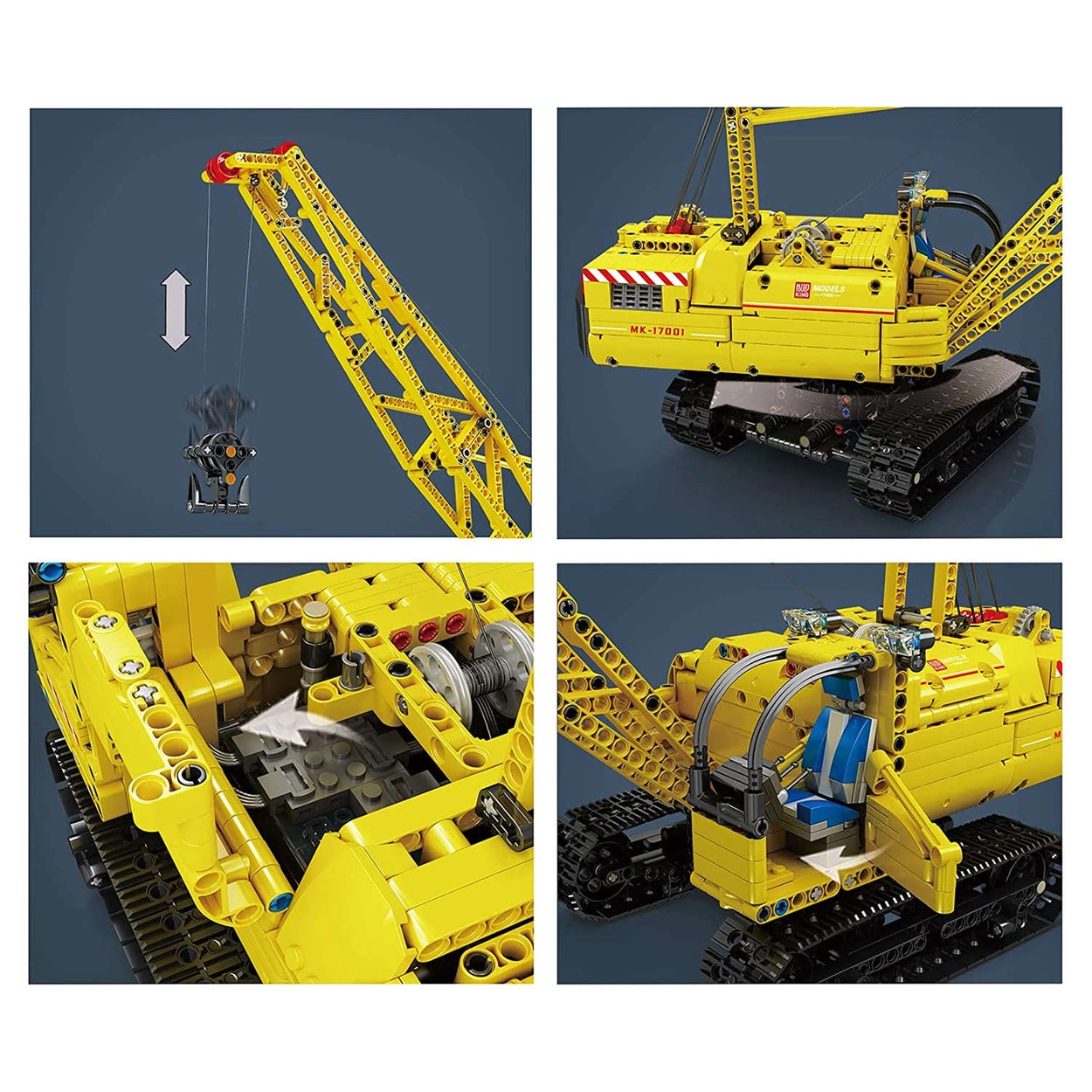Klocki Technic Dźwig Gąsienicowy Żuraw Zdalnie Sterowany