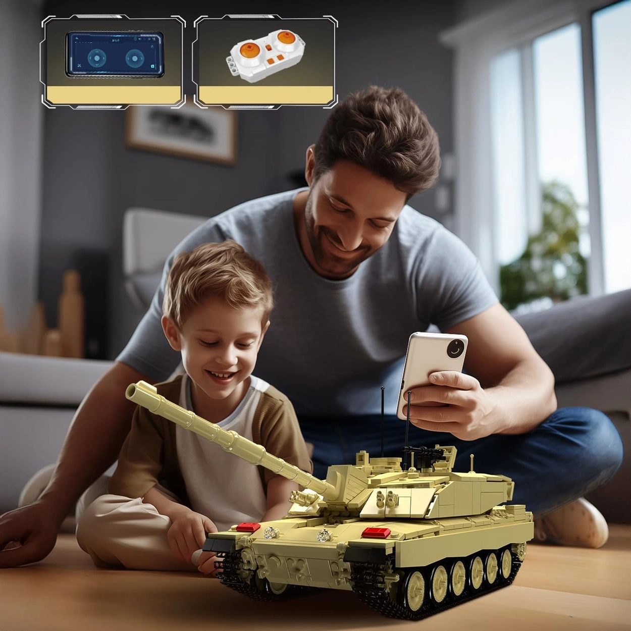 Czołg Challenger 2 RC Zdalnie Sterowany Model 1129 Klocki