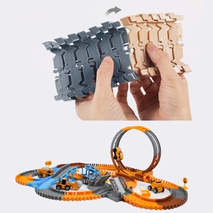 Mega Tor Wyścigowy Interaktywny Zestaw Budowlany Autka 243 Elementów