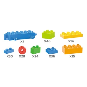Klocki Konstrukcyjne Duże - Kreatywny Zestaw 220 Elementów