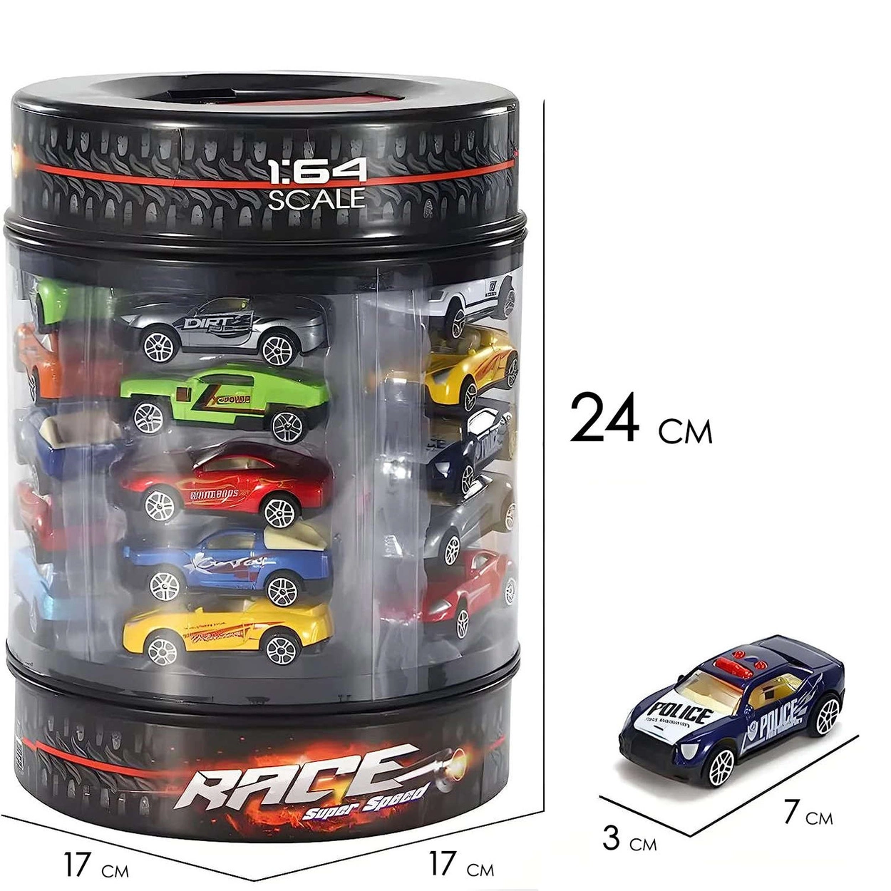 Resoraki Metalowe Auta dla dzieci 25 sztuk 1:64