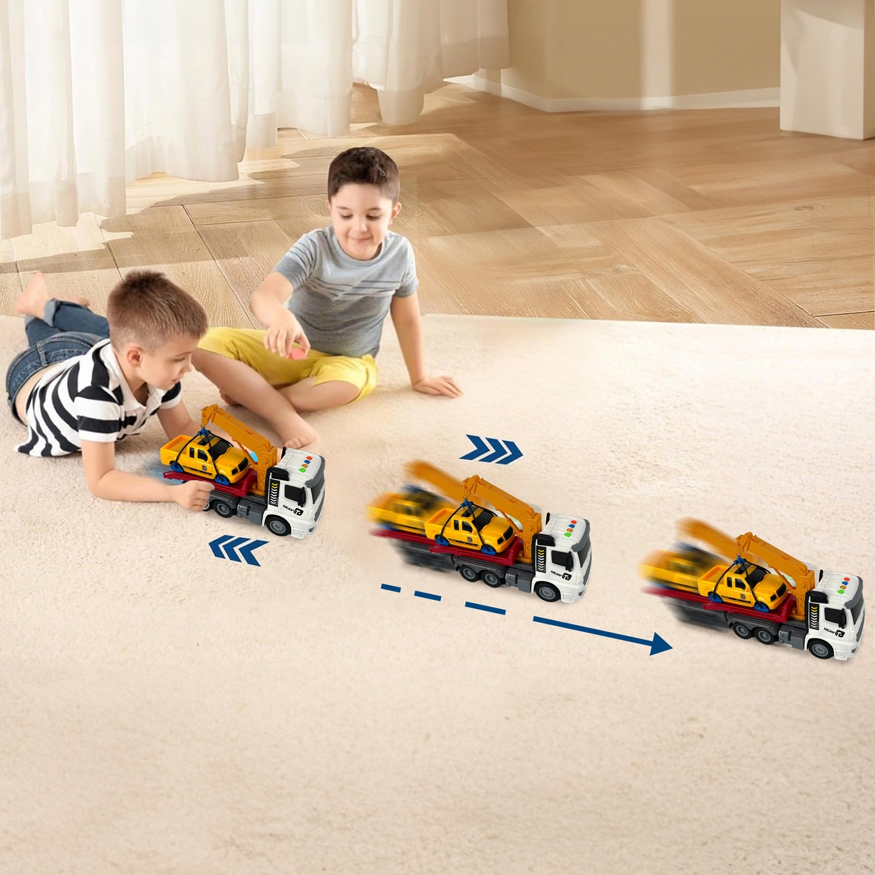 Auto Laweta z DŹWIĘKIEM I ŚWIATŁAMI Pomoc Drogowa z Dźwigiem Transporter