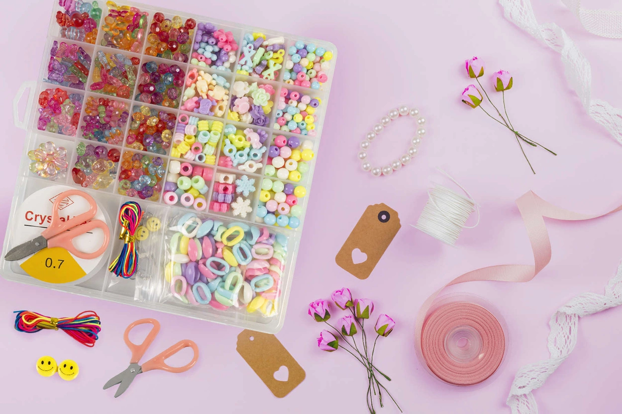 Koraliki do Robienia Biżuterii Bransoletek Zestaw