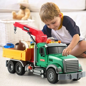 Auto Śmieciarka Duża Ciężarówka z Efektami do segregowania odpadów 1:12