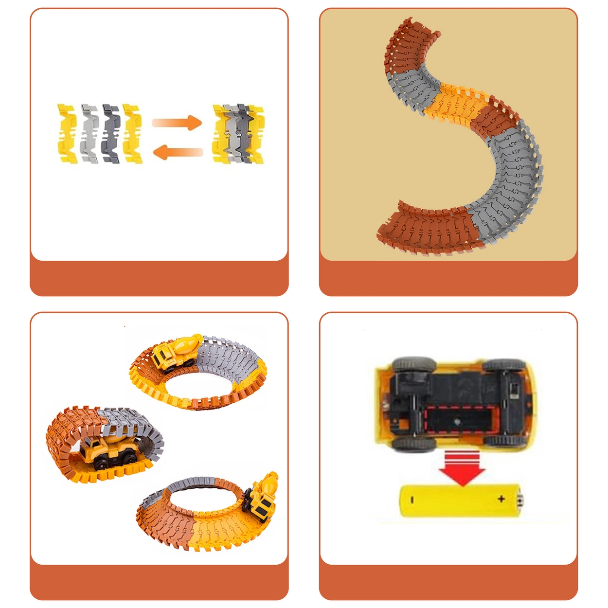Mega Tor Wyścigowy Interaktywny Zestaw Budowlany Autka 273 Elementów