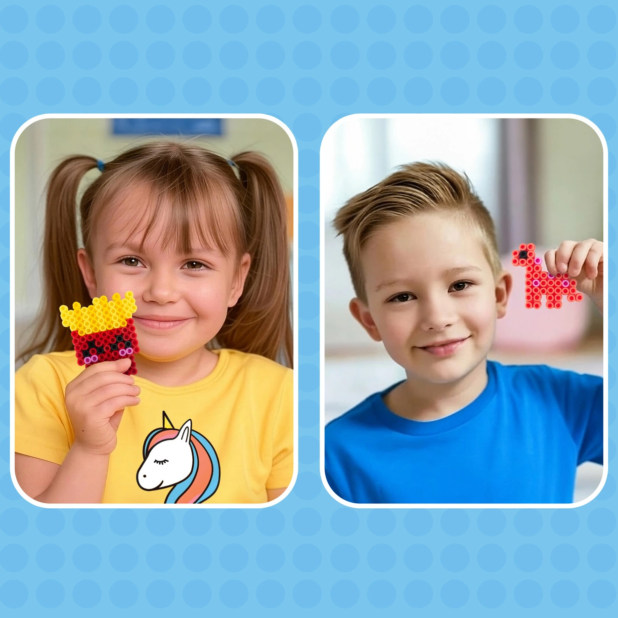 Koraliki do prasowania 1500 szt Junior Maxi Pastelowe