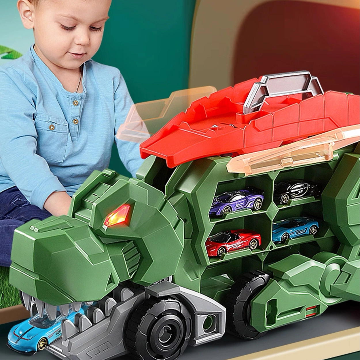 Mega Ciężarówka Dinozaur 2w1 XXL