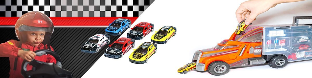 Tir Ciężarówka Laweta Auta 6 RESORAKÓW + WYRZUTNIA