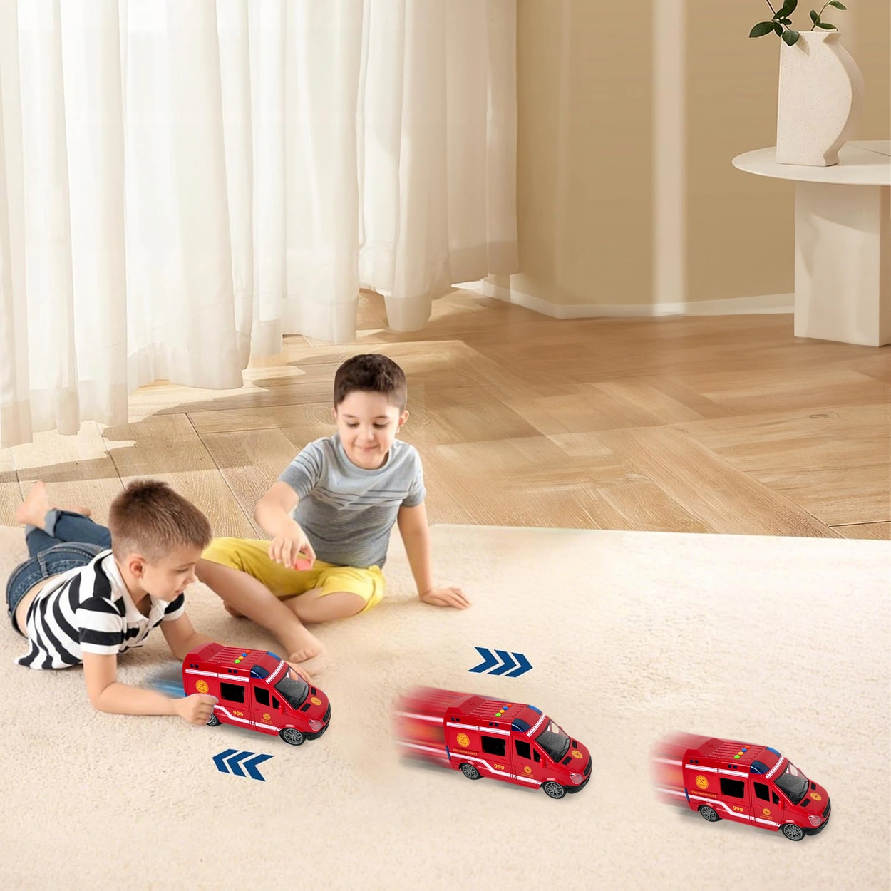 Ambulans ze ŚWIATŁEM i DŹWIĘKIEM Karetka Pogotowia Samochód z NAPĘDEM