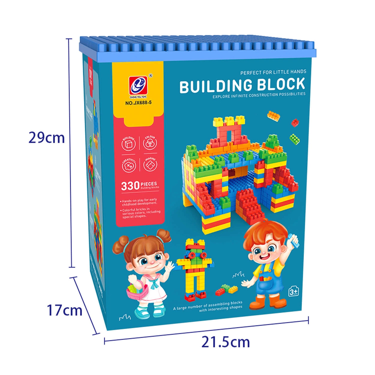 Klocki Konstrukcyjne Duże - Kreatywny Zestaw 330 Elementów Master Builder