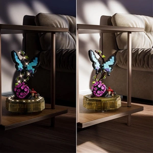 Pozytywka z Motylem 432 Klocki Świecąca Dekoracja