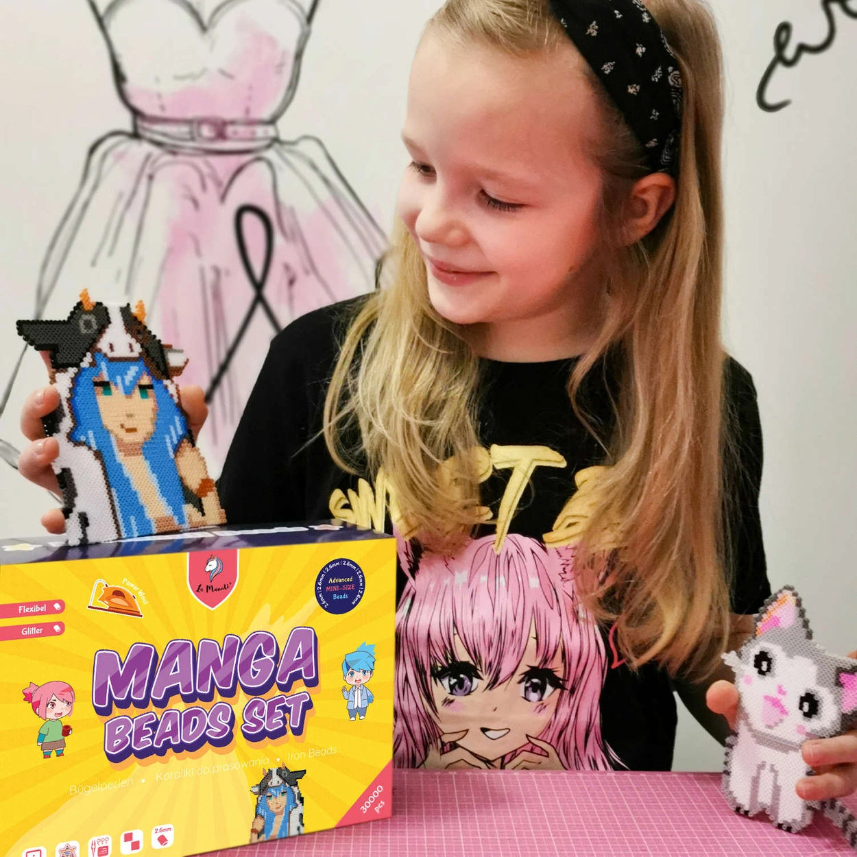 Mini Koraliki do prasowania Zestaw Anime i Manga