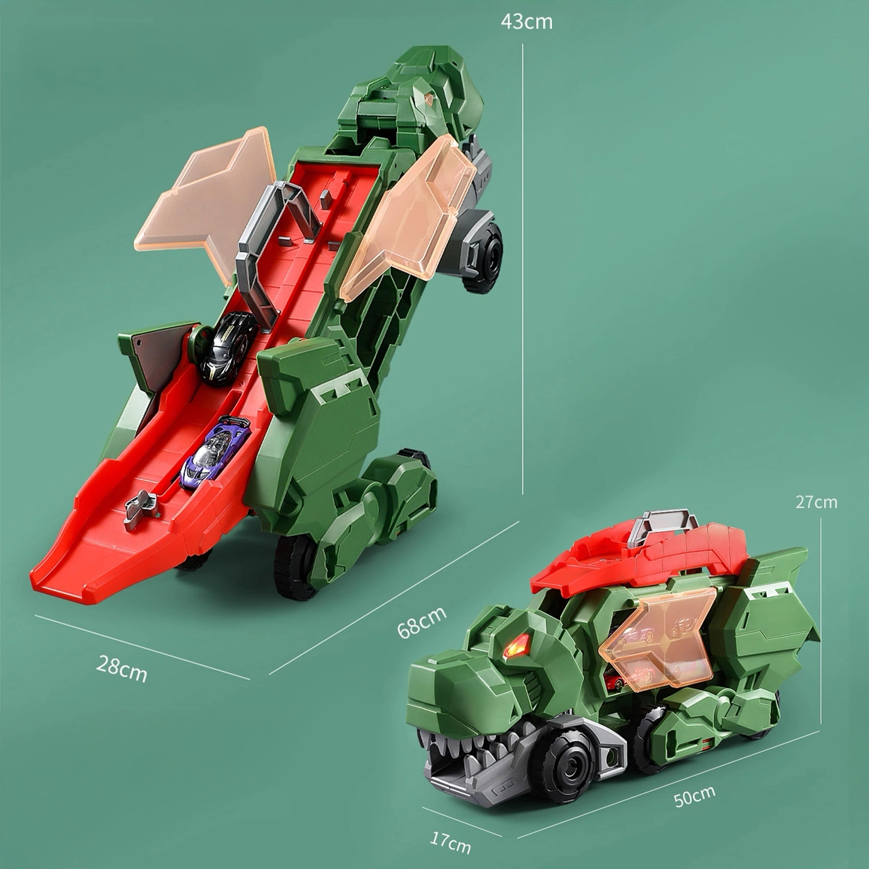 Mega Ciężarówka Dinozaur 2w1 XXL