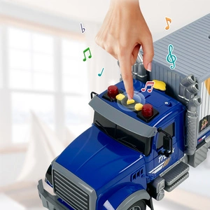 Duża Ciężarówka Kontenerowa Interaktywna z Napędem Dźwięki Światła Dym 1:10