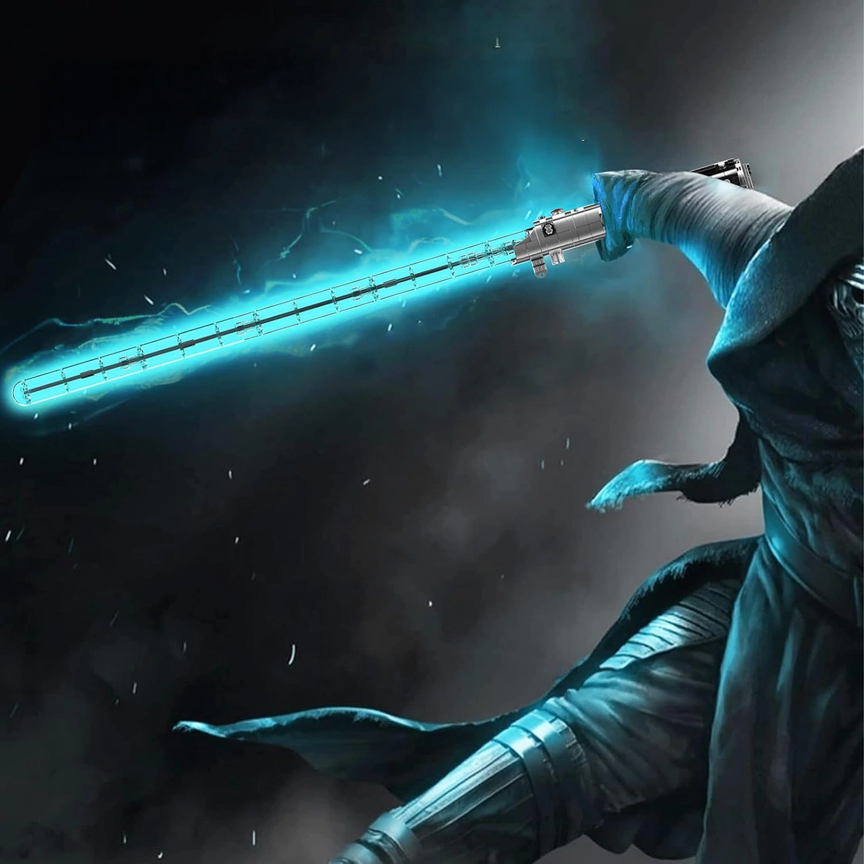 Niebieski Miecz Świetlny – Świecący Model Kolekcjonerski z 1089 Elementów