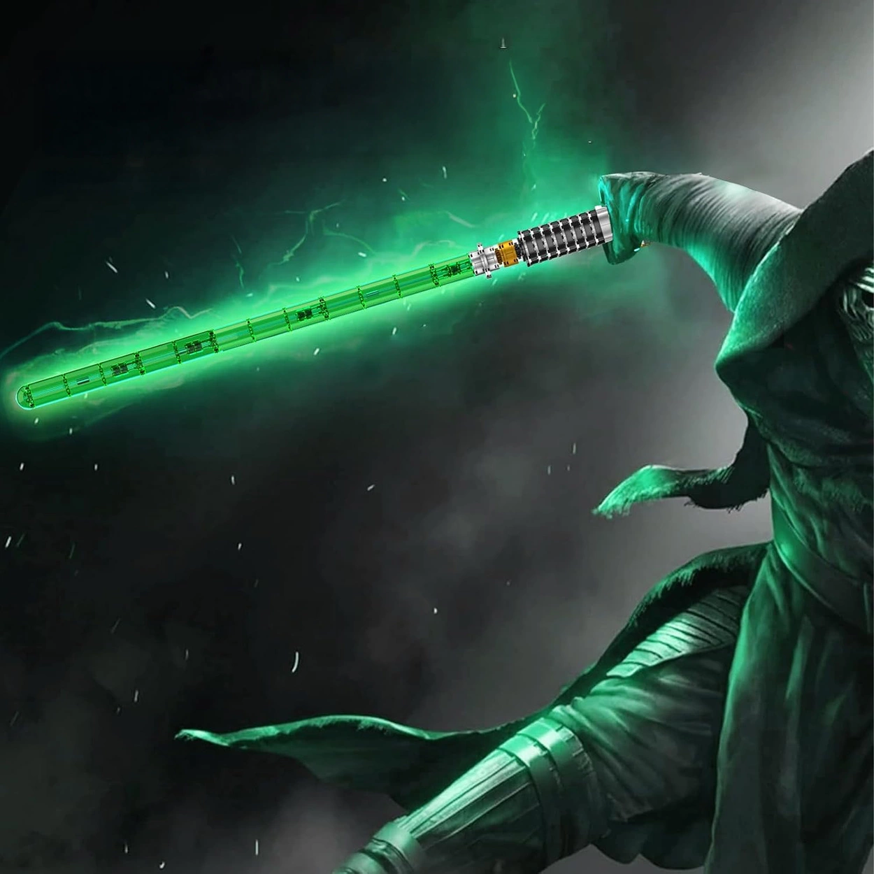 Zielony Miecz Świetlny – Świecący Model Kolekcjonerski z 1089 Elementów