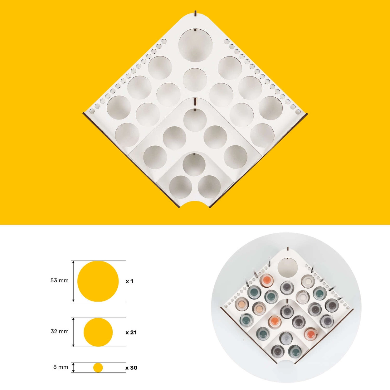 Narożny Organizer Stojak na Farby Citadel Vallejo FolkArt Warhammer 40K