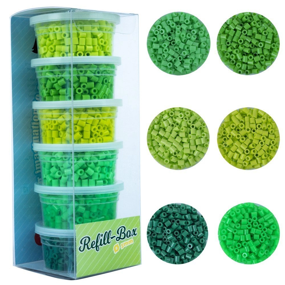 Koraliki do prasowania 3000 szt Odcienie Zielonego