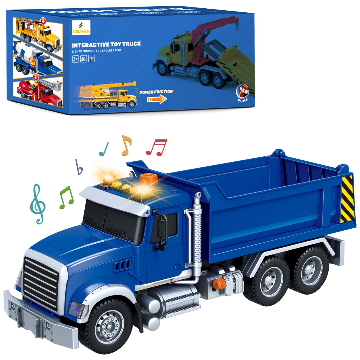 Wywrotka Zabawka z Dźwiękami i Światłami Ciężarówka Dla Małych Budowniczych