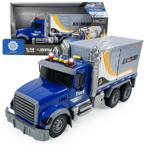 Duża Ciężarówka Kontenerowa Interaktywna z Napędem Dźwięki Światła Dym 1:10