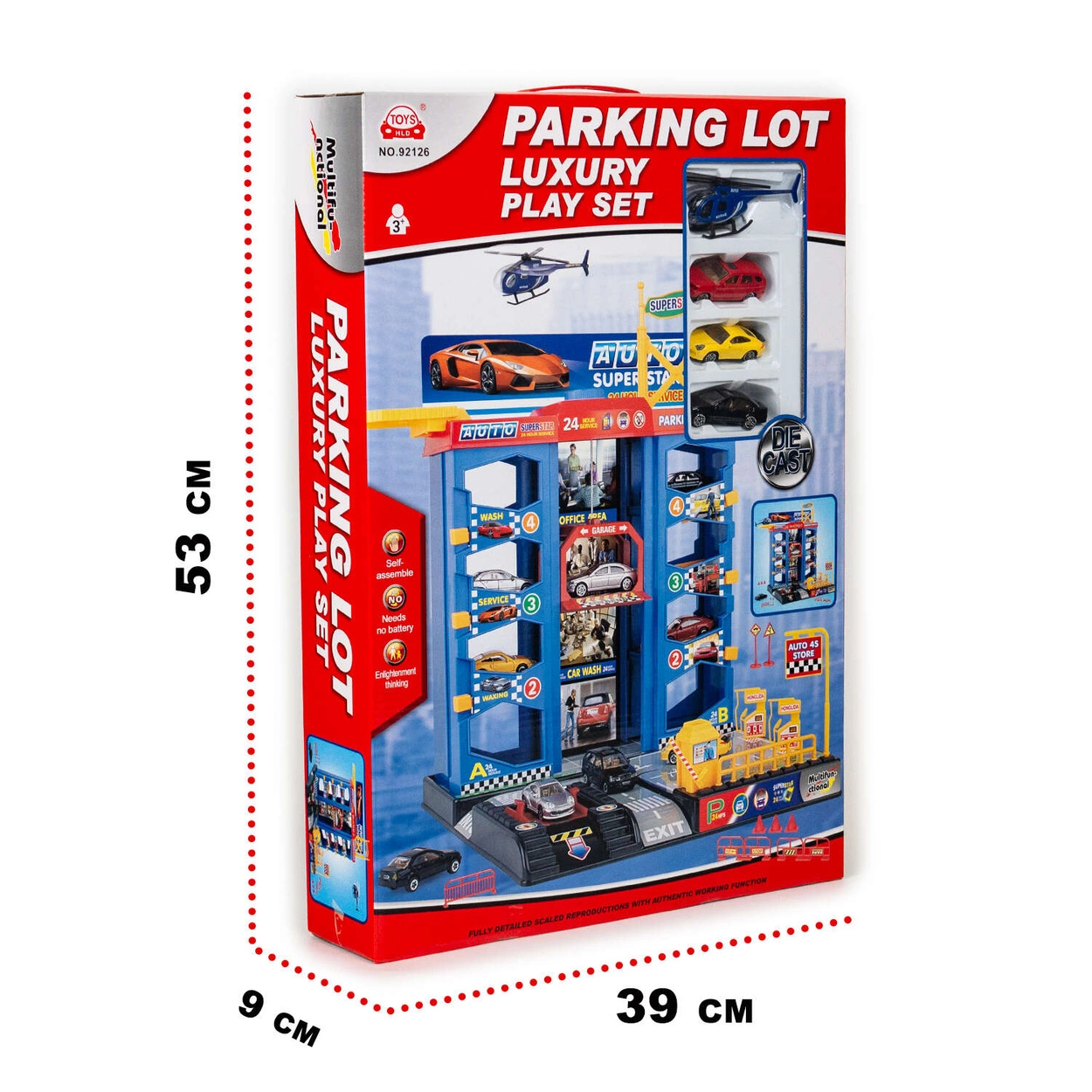 Wielopoziomowy Parking Samochodowy z WINDĄ Garaż na autka 92126