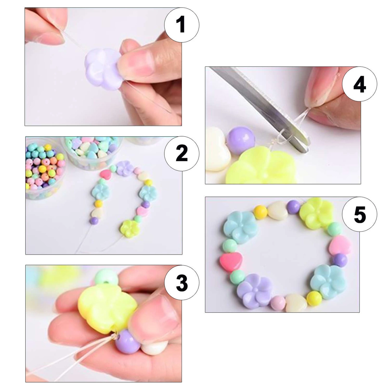 Koraliki do robienia Biżuterii Bransoletek Serce