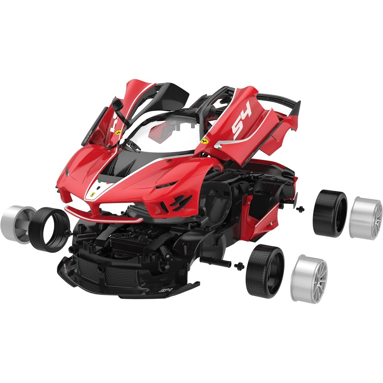 Zdalnie sterowany samochód Ferrari FXXK model do złożenia Rastar 96900 R/C 1:18