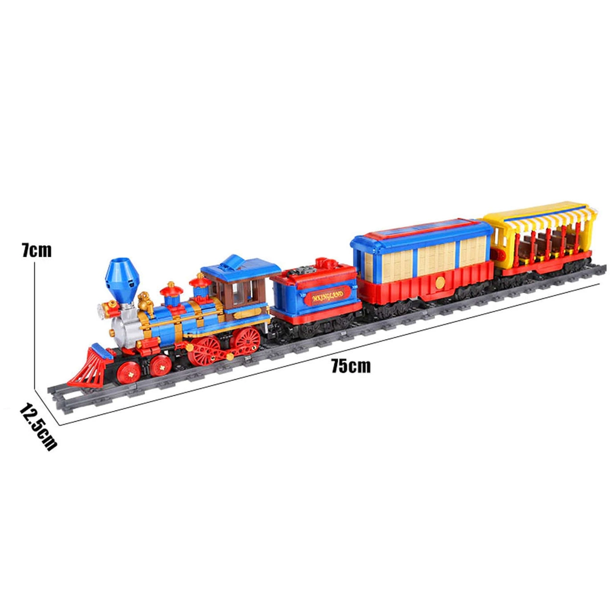 Klocki Technic Sterowana Kolejka elektryczna z wagonami RC Mould King 12004