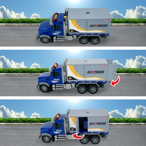 Duża Ciężarówka Kontenerowa Interaktywna z Napędem Dźwięki Światła Dym 1:10