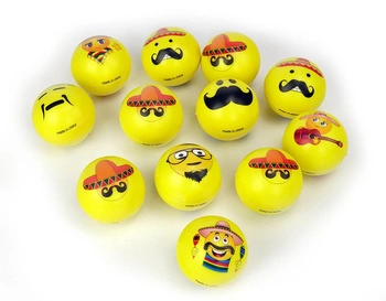 PIŁKI PIŁECZKI ANTYSTRESOWE MIĘKKIE SMILE BUŹKA