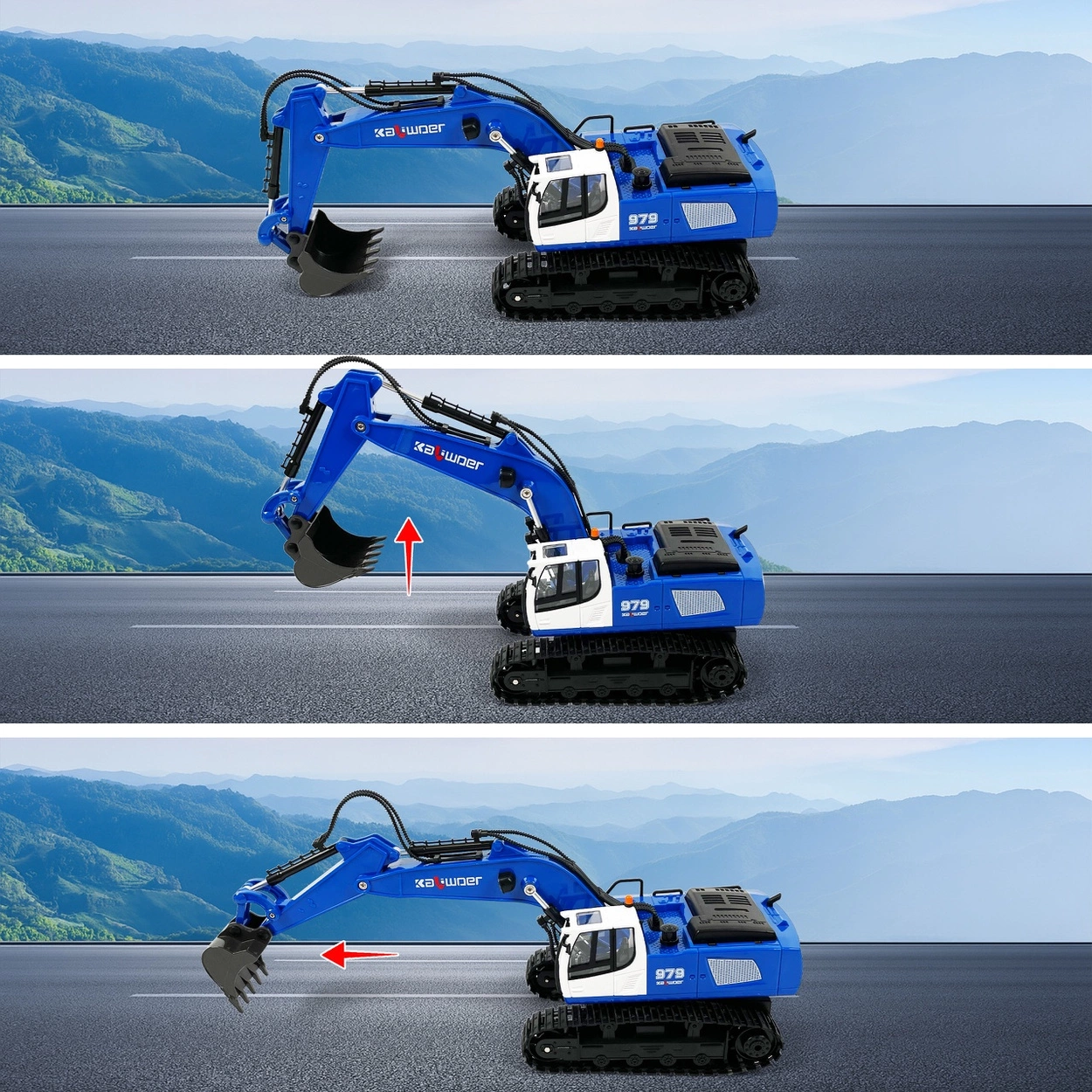 Zdalnie Sterowana Koparka RC Kaliwoer 1:18