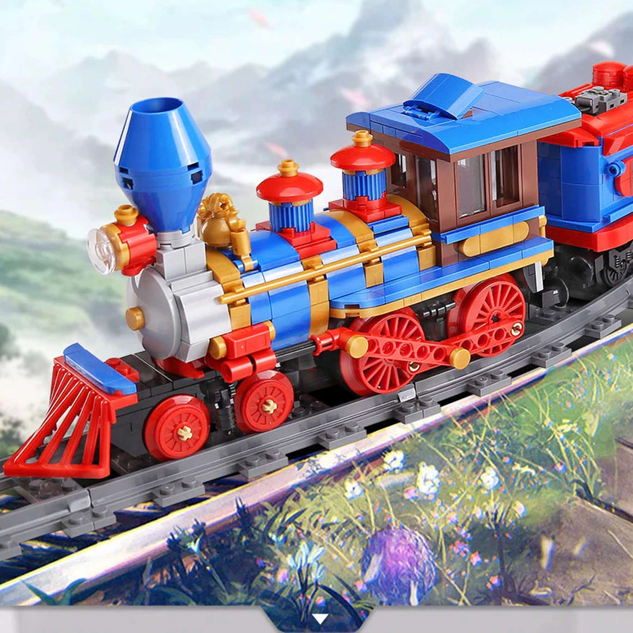 Klocki Technic Sterowana Kolejka elektryczna z wagonami RC Mould King 12004